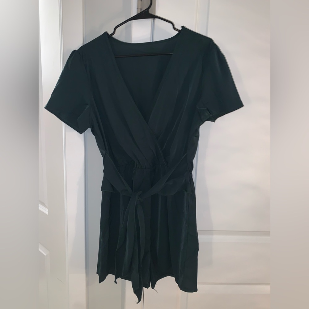 Forest green romper